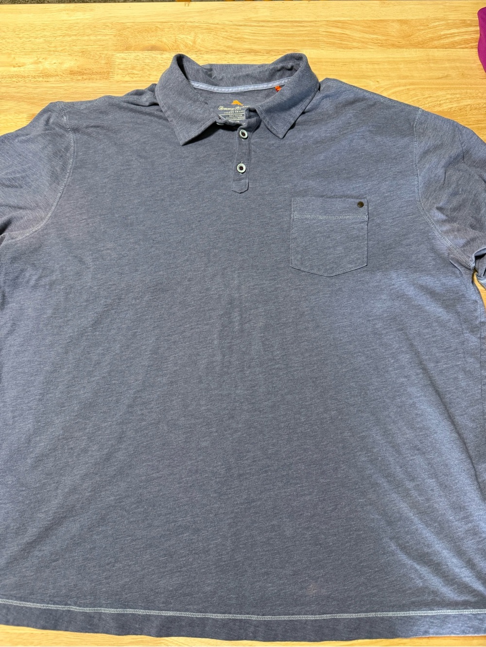 Tommy Bahama Men’s Polo Shirt XL Blue Island Crafted Saltwater Heals All Wounds